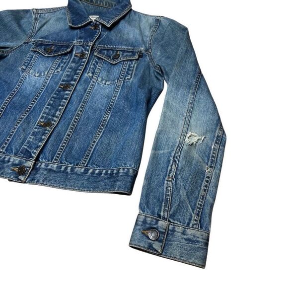 Vintage Abercrombie & Fitch Women’s Distressed Trucker Jean Jacket Small - Picture 4 of 10